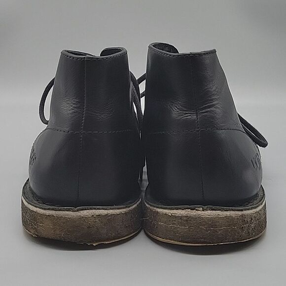 UGG 3275 Leighton Chukka Black Leather Ankle Winter Mens Boots Size 8.5 - Picture 4 of 10
